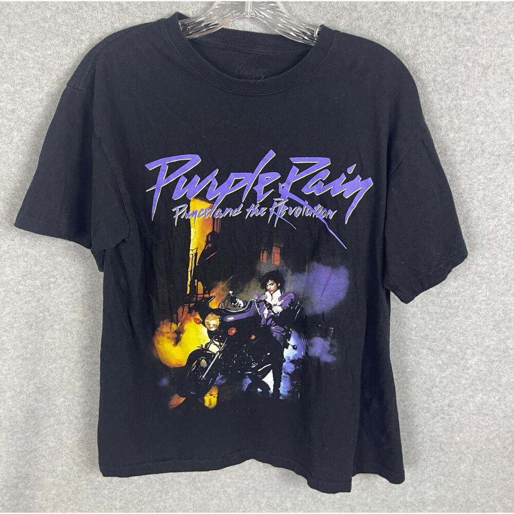 Prince Purple Prince and the Revolution Rain T Shirt Size‎ M Black